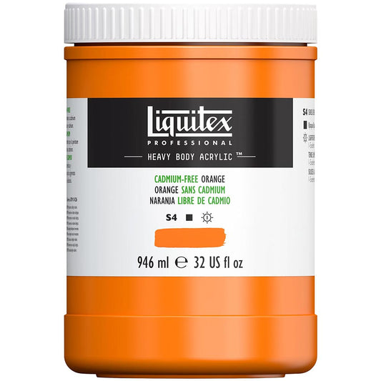 Liquitex Professional Heavy Body Akrilik Boya 946ml Cadmium-Free Orange 892 S4