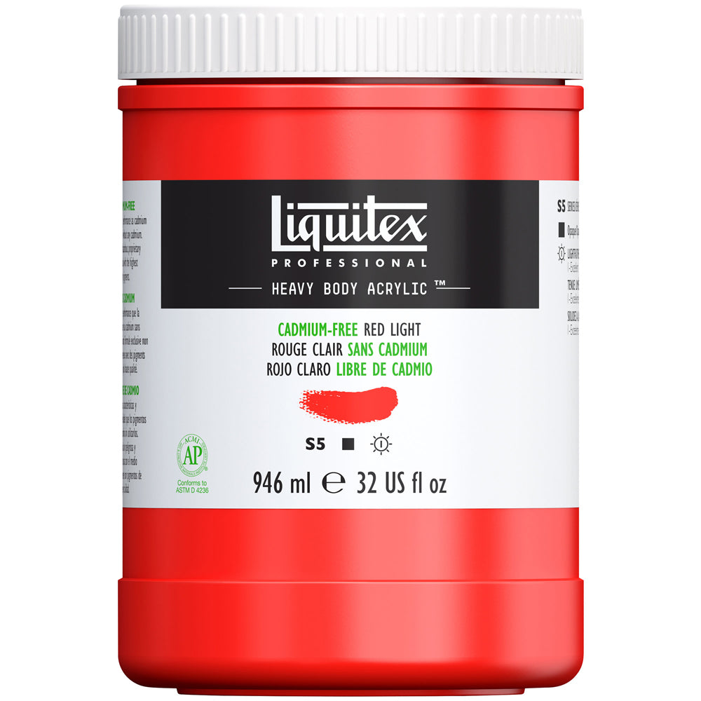 Liquitex Professional Heavy Body Akrilik Boya 946ml Cadmium-Free Red Light 893 S5