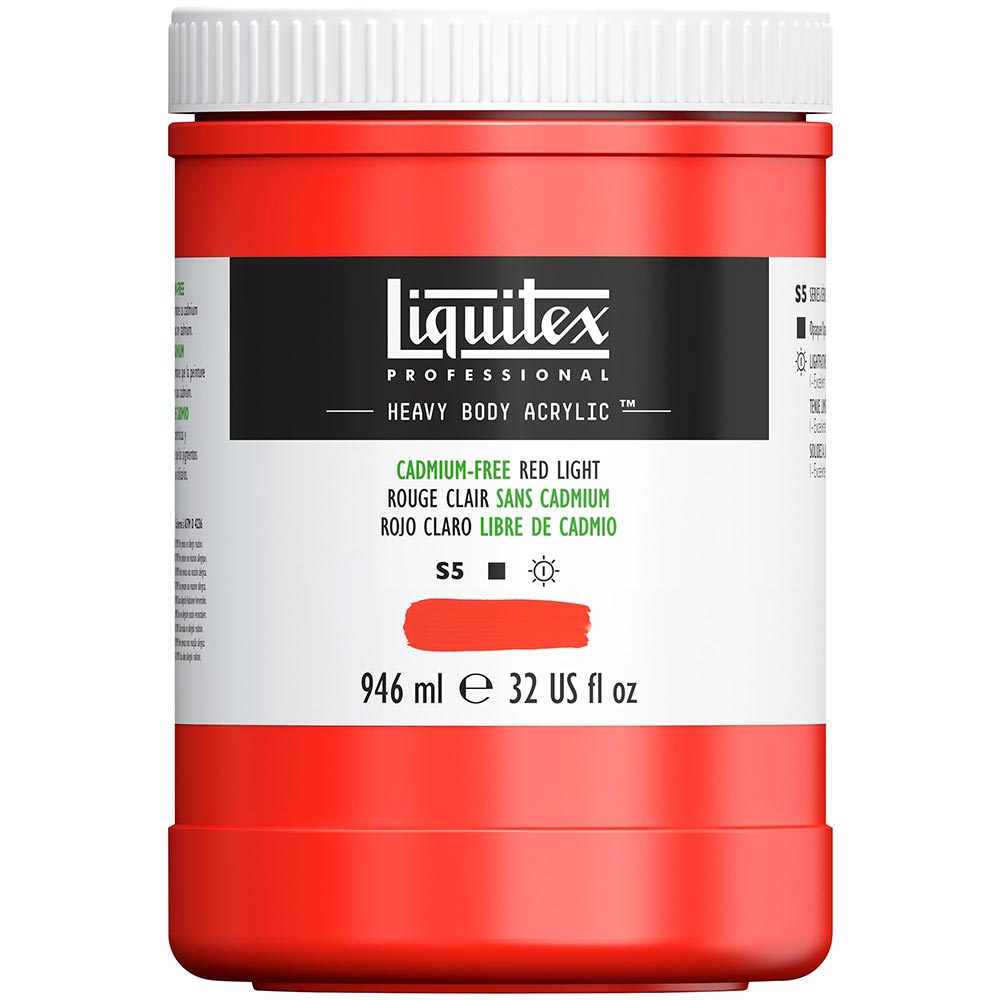 Liquitex Professional Heavy Body Akrilik Boya 946ml Cadmium-Free Red Light 893 S5