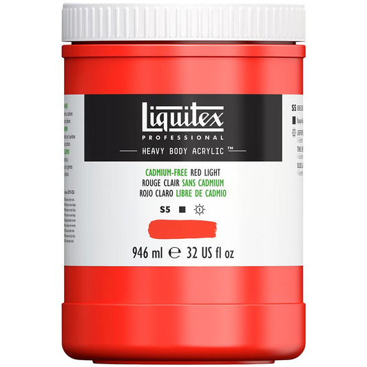 Liquitex Professional Heavy Body Akrilik Boya 946ml Cadmium-Free Red Light 893 S5