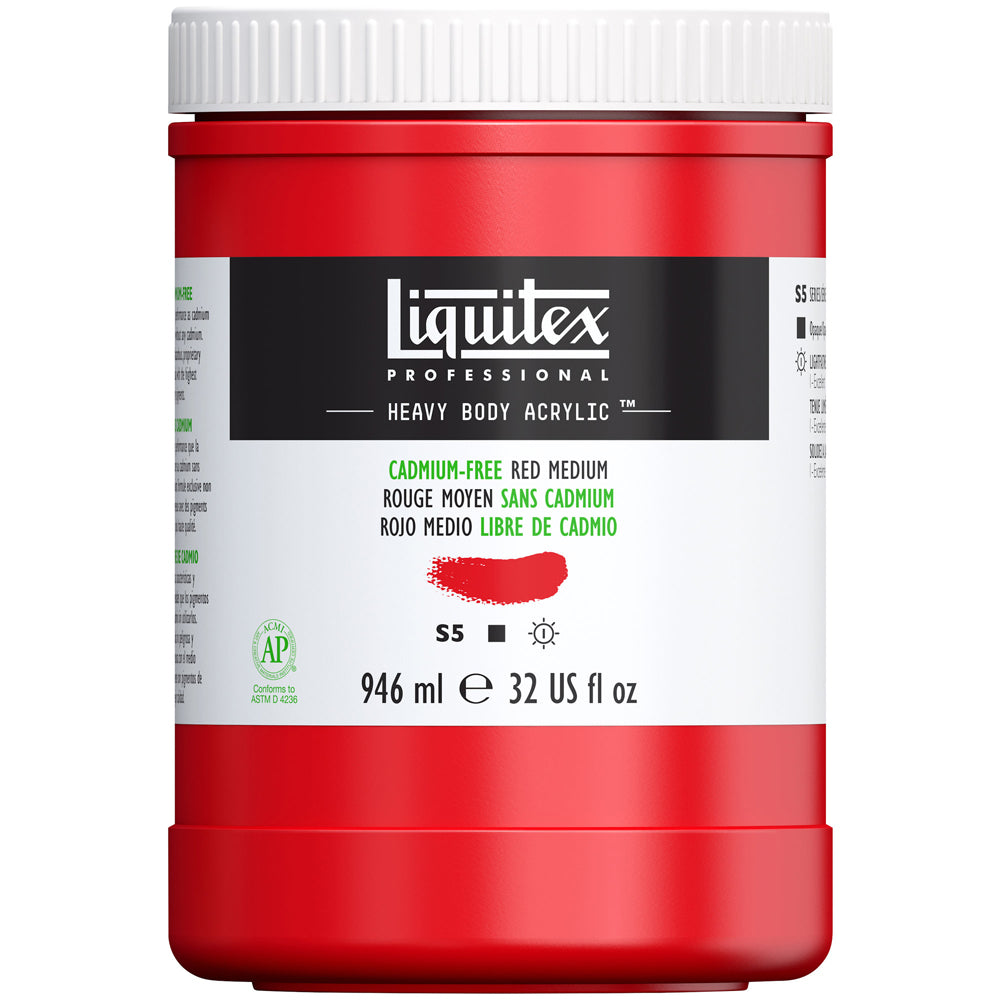 Liquitex Professional Heavy Body Akrilik Boya 946ml Cadmium-Free Red Medium 894 S5
