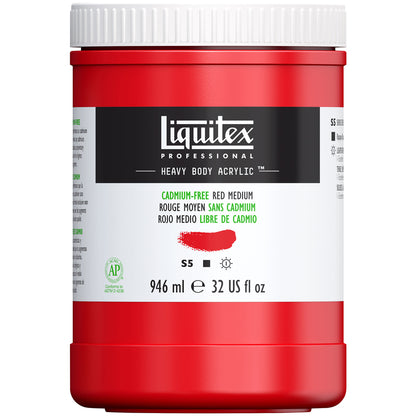 Liquitex Professional Heavy Body Akrilik Boya 946ml Cadmium-Free Red Medium 894 S5