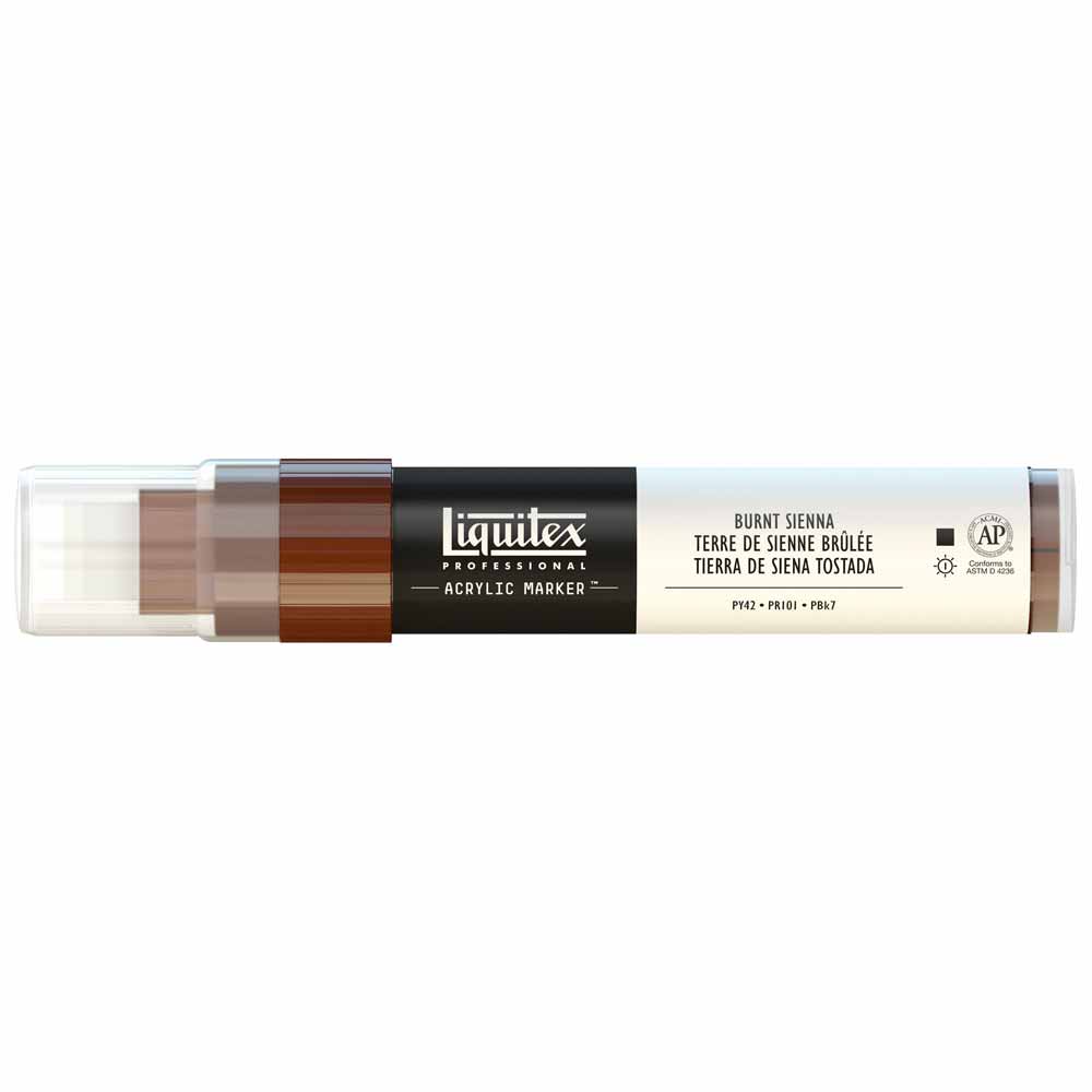 Liquitex Professional Akrilik Markör Kesik Uç 15mm Burnt Sienna 127