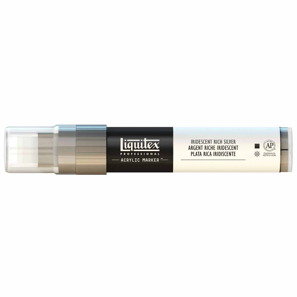Liquitex Professional Akrilik Markör Kesik Uç 15mm Iridescent Rich Silver 239
