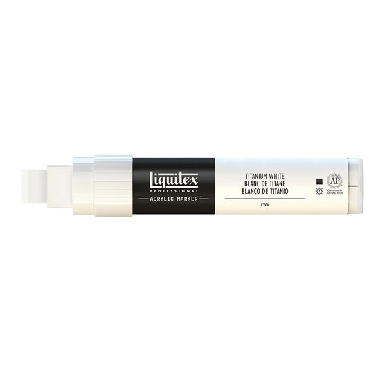 Liquitex Professional Akrilik Markör Kesik Uç 15mm Titanium White 432