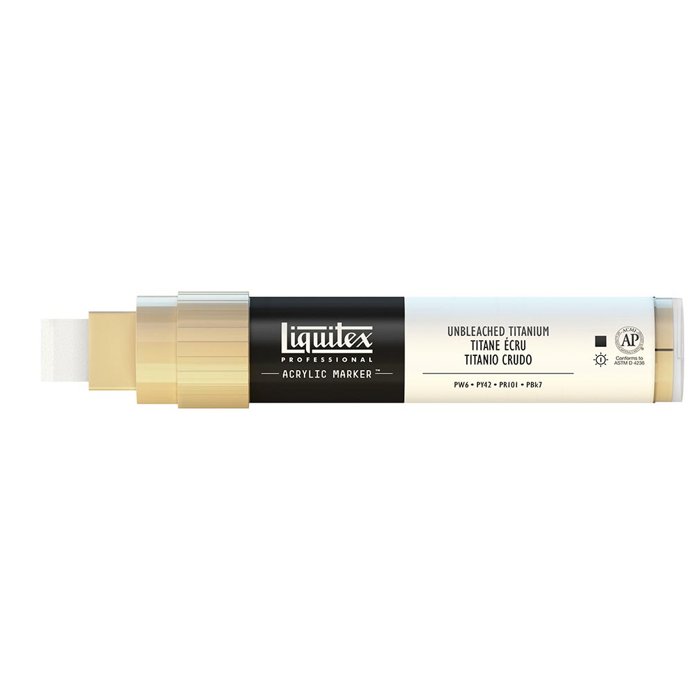 Liquitex Professional Akrilik Markör Kesik Uç 15mm Unbleached Titanium 434