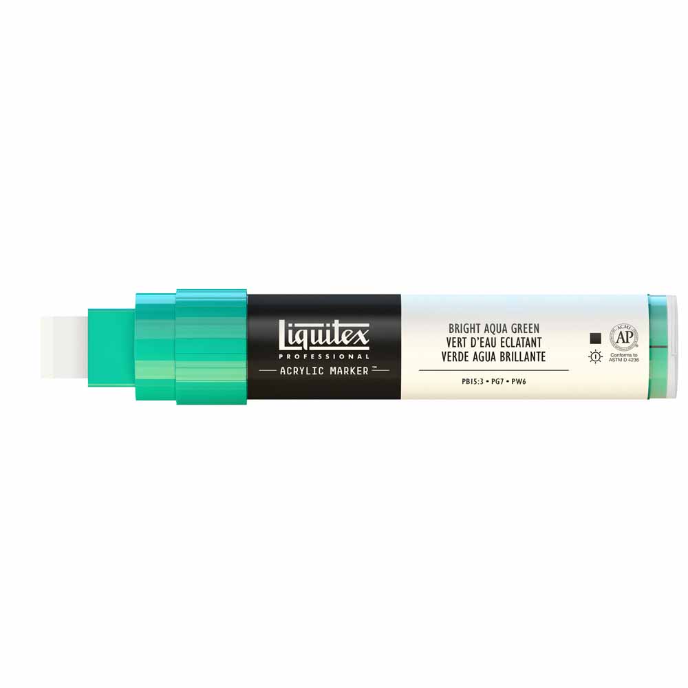 Liquitex Professional Akrilik Markör Kesik Uç 15mm Bright Aqua Green 660