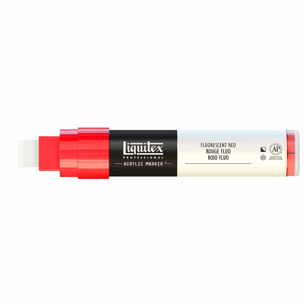 Liquitex Professional Akrilik Markör Kesik Uç 15mm Fluorescent Red 983