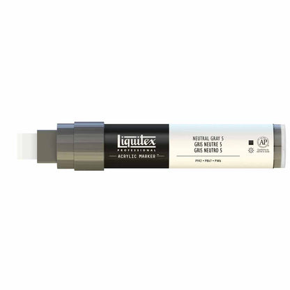 Liquitex Professional Akrilik Markör Kesik Uç 15mm Neutral Gray 5 5999