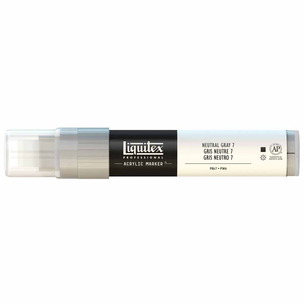 Liquitex Professional Akrilik Markör Kesik Uç 15mm Neutral Gray 7 7599