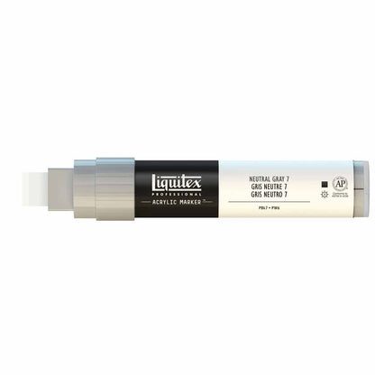 Liquitex Professional Akrilik Markör Kesik Uç 15mm Neutral Gray 7 7599