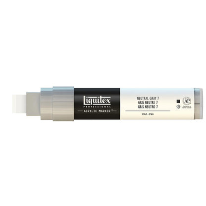 Liquitex Professional Akrilik Markör Kesik Uç 15mm Neutral Gray 7 7599