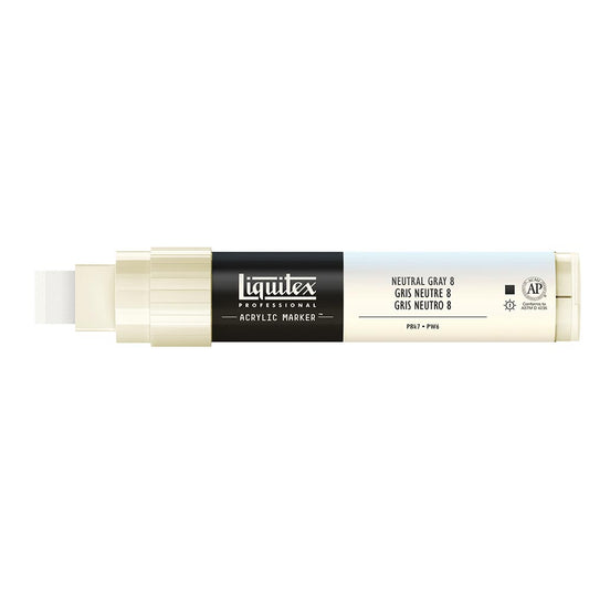 Liquitex Professional Akrilik Markör Kesik Uç 15mm Neutral Gray 8 8599