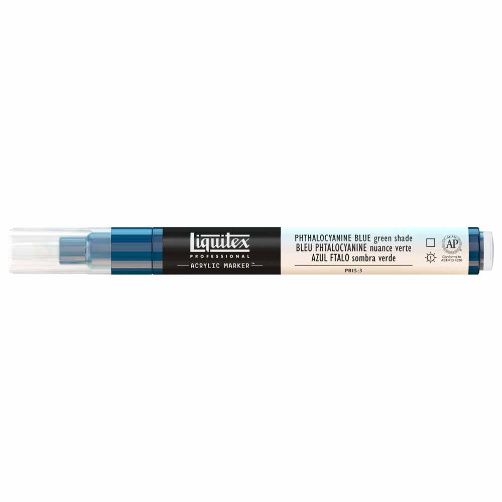Liquitex Professional Akrilik Markör İnce Uç 2mm Phthalocyanine Blue Green Shade 316