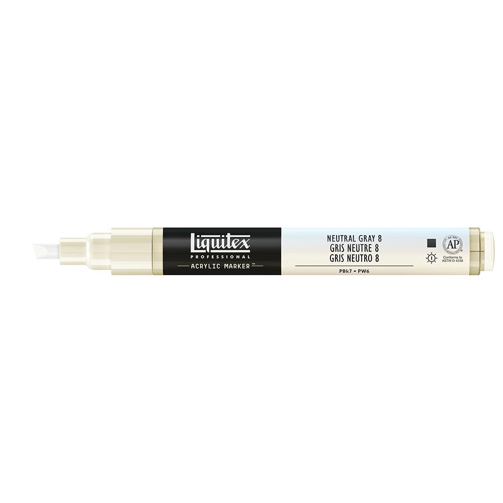 Liquitex Professional Akrilik Markör İnce Uç 2mm Neutral Gray 8 8599