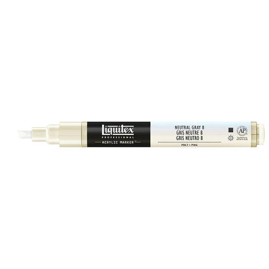 Liquitex Professional Akrilik Markör İnce Uç 2mm Neutral Gray 8 8599