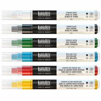 Liquitex Professional Akrilik Markör 6x2mm Set Classic