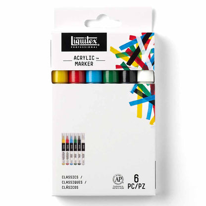 Liquitex Professional Akrilik Markör 6x2mm Set Classic