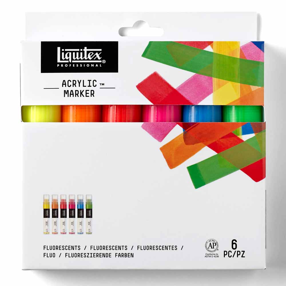 Liquitex Professional Akrilik Markör 6x15mm Set Fluorescent