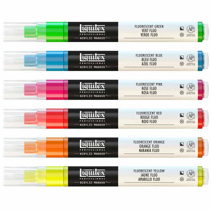 Liquitex Professional Akrilik Markör 6x2mm Set Fluorescent