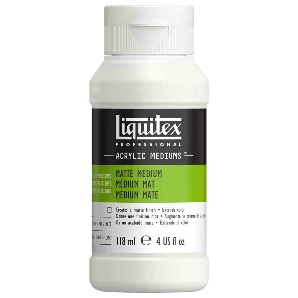Liquitex Professional Acrylic Matte Medium 118 ml şişe ön cephe etiketi