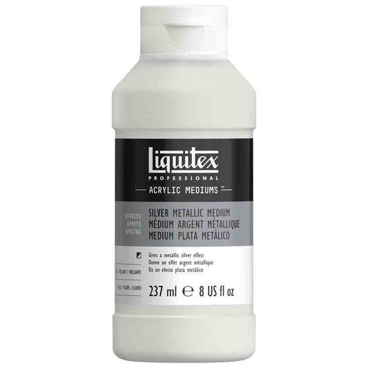Liquitex Professional Acrylic Silver Metallic Medium 237ml (Gümüş Metalik Medyum)