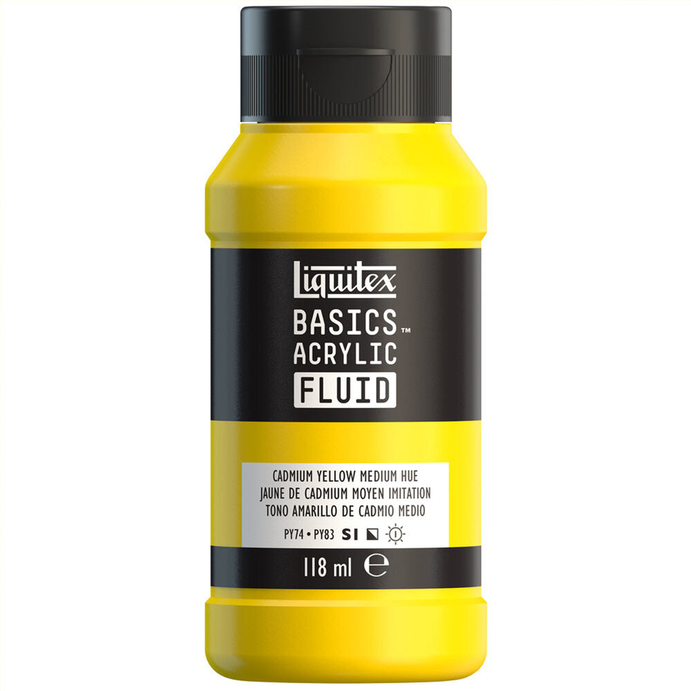Liquitex Basics Fluid Akrilik Boya 118ml Cadmium Yellow Medium Hue 830