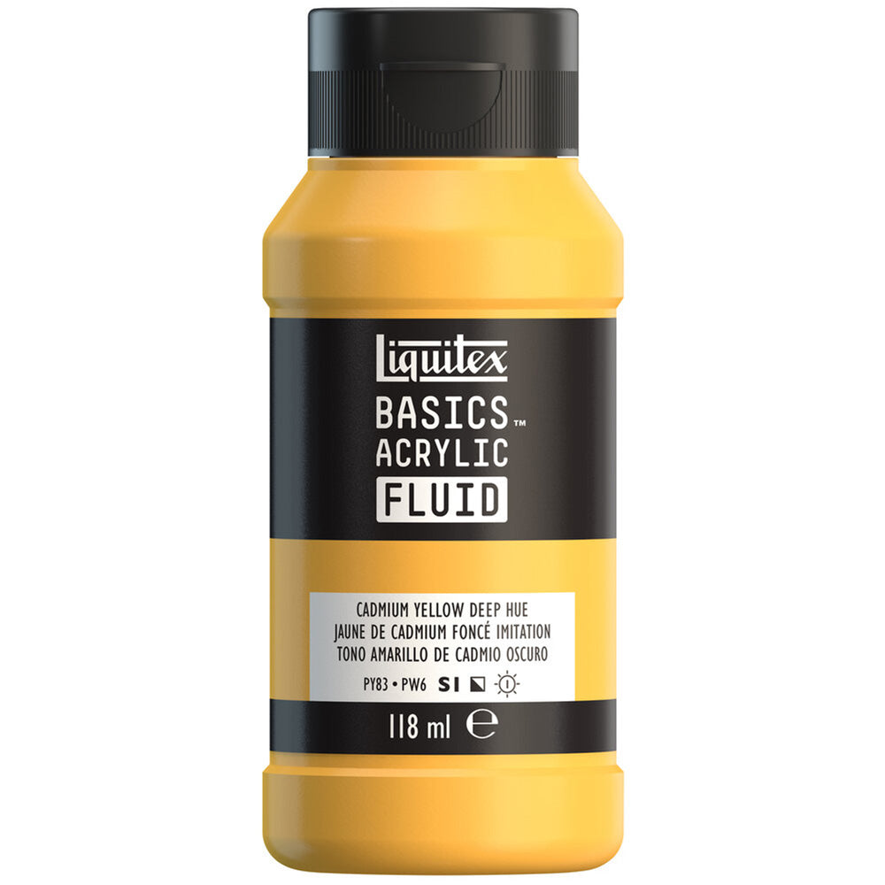 Liquitex Basics Fluid Akrilik Boya 118ml Cadmium Yellow Deep Hue 163