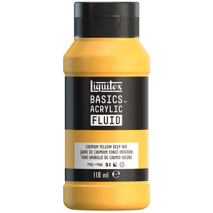 Liquitex Basics Fluid Akrilik Boya 118ml Cadmium Yellow Deep Hue 163