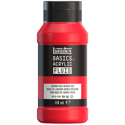 Liquitex Basics Fluid Akrilik Boya 118ml Cadmium Red Medium Hue 151