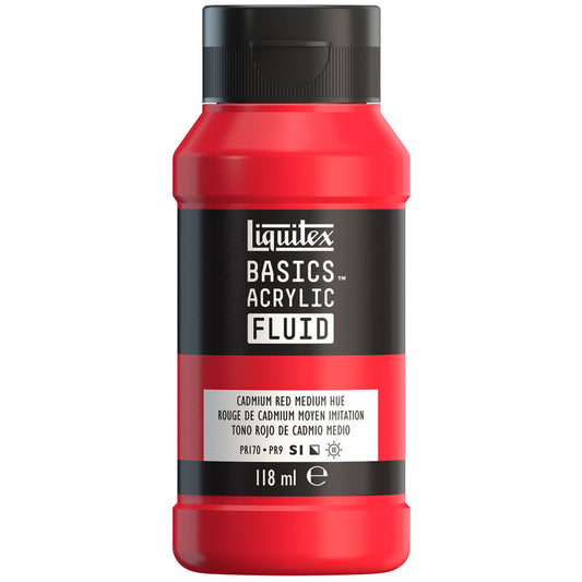 Liquitex Basics Fluid Akrilik Boya 118ml Cadmium Red Medium Hue 151