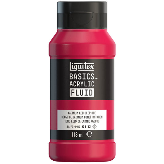 Liquitex Basics Fluid Akrilik Boya 118ml Cadmium Red Deep Hue 311