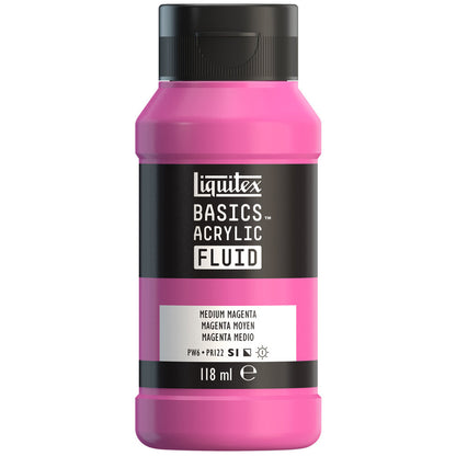 Liquitex Basics Fluid Akrilik Boya 118ml Medium Magenta 500