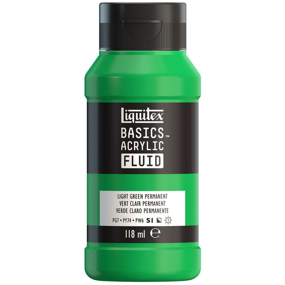 Liquitex Basics Fluid Akrilik Boya 118ml Light Green Permanent 312