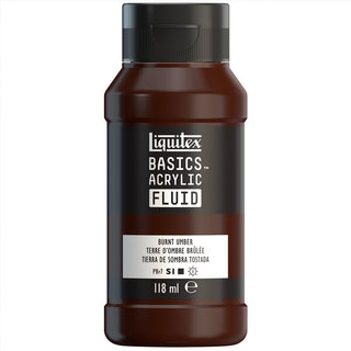 Liquitex Basics Fluid Akrilik Boya 118ml Burnt Umber 128