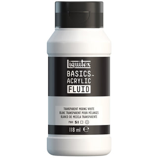 Liquitex Basics Fluid Akrilik Boya 118ml Transparent Mixing White 430