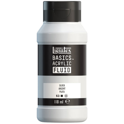 Liquitex Basics Fluid Akrilik Boya 118ml Silver 052 S.2