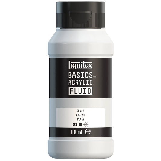Liquitex Basics Fluid Akrilik Boya 118ml Silver 052 S.2