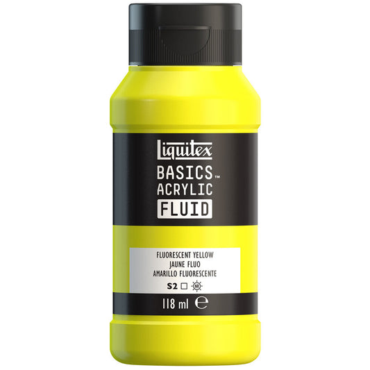 Liquitex Basics Fluid Akrilik Boya 118ml Fluorescent Yellow 981 S.2
