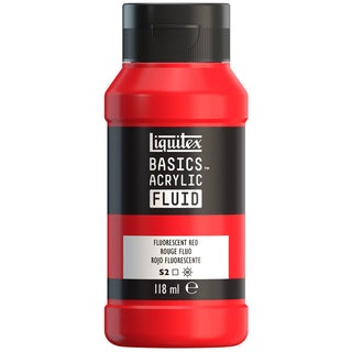 Liquitex Basics Fluid Akrilik Boya 118ml Fluorescent Red 983 S.2