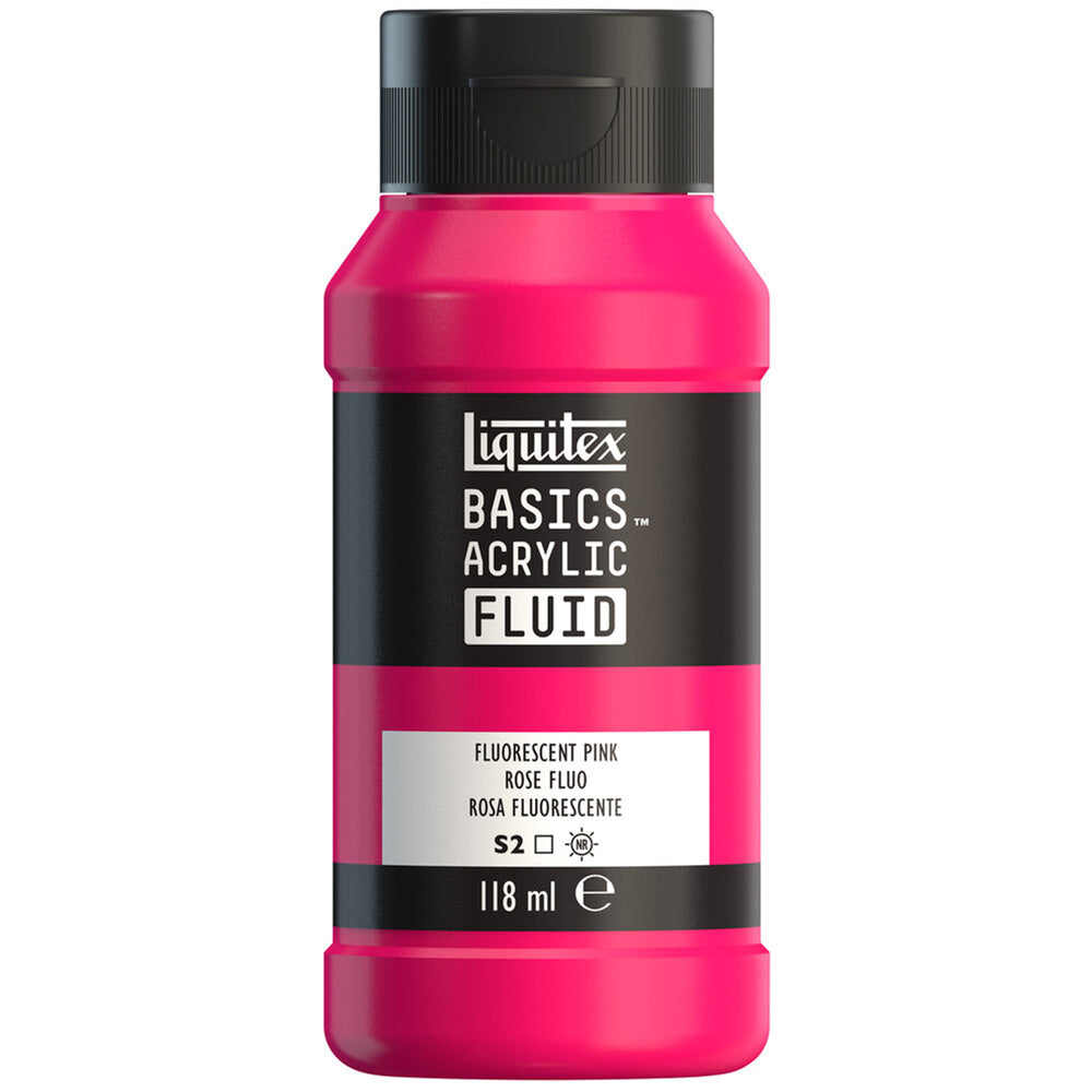 Liquitex Basics Fluid Akrilik Boya 118ml Fluorescent Pink 987 S.2