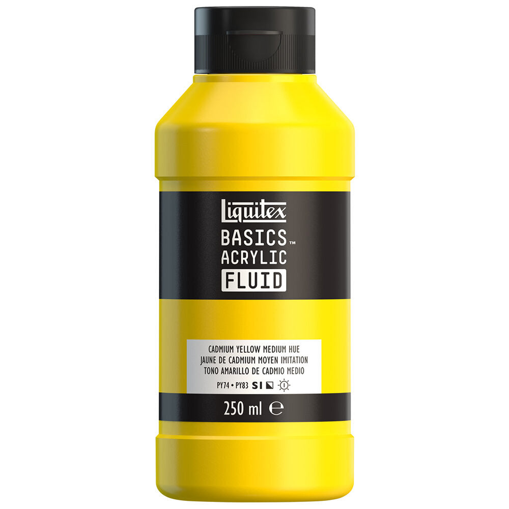 Liquitex Basics Fluid Akrilik Boya 250ml Cadmium Yellow Medium Hue 830