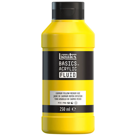 Liquitex Basics Fluid Akrilik Boya 250ml Cadmium Yellow Medium Hue 830