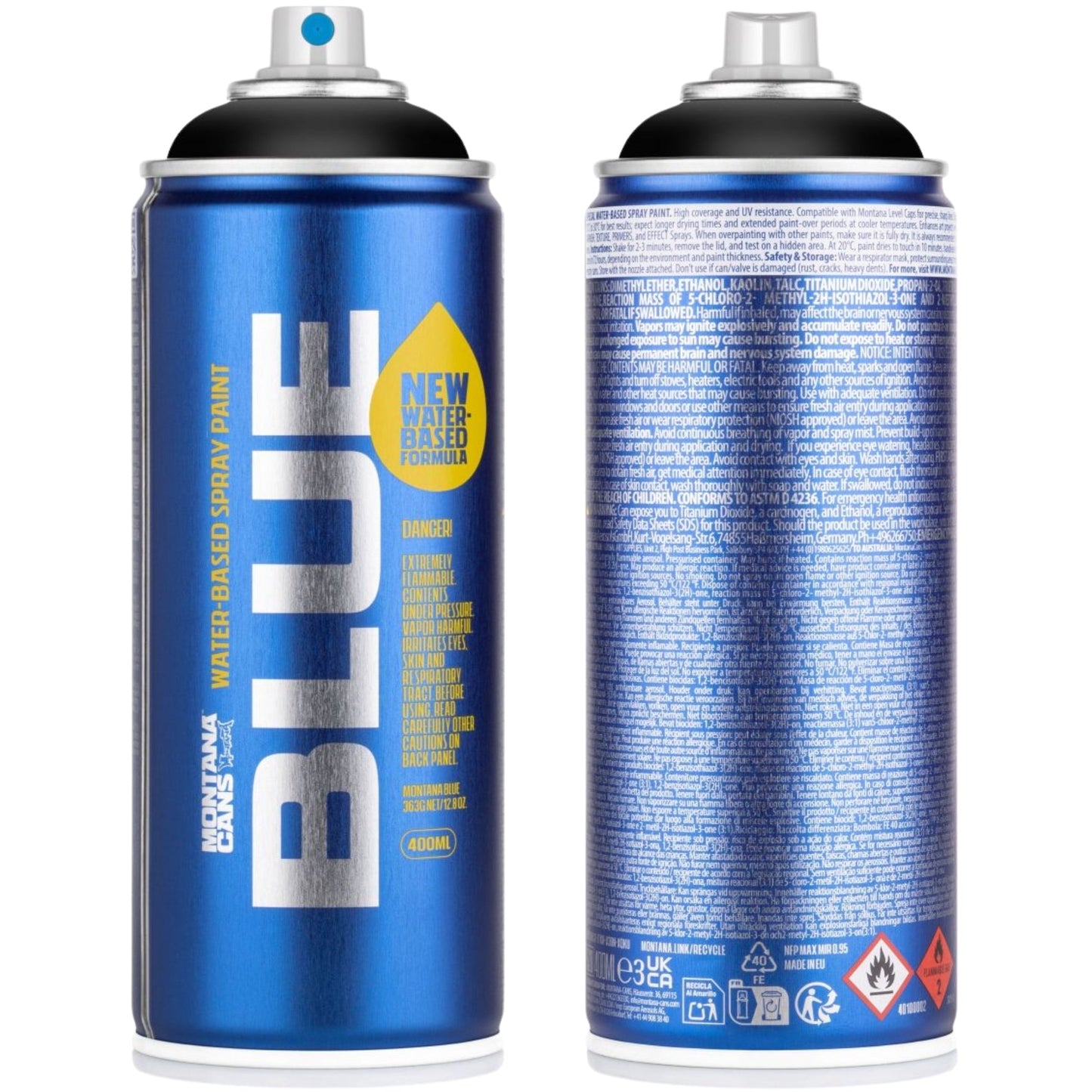 Montana BLUE Sprey Boya 400ml Black BLUE 9000