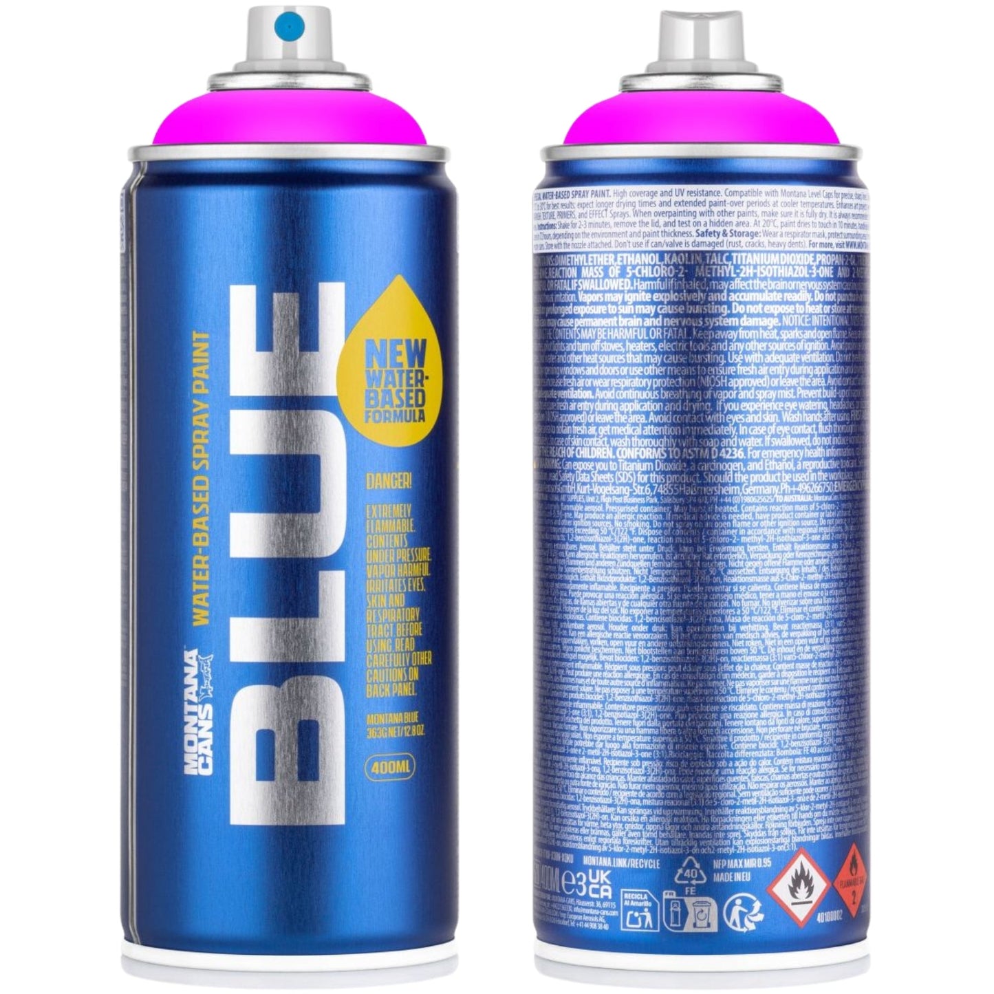 Montana BLUE Sprey Boya 400ml Fluor Pink BLUE F400