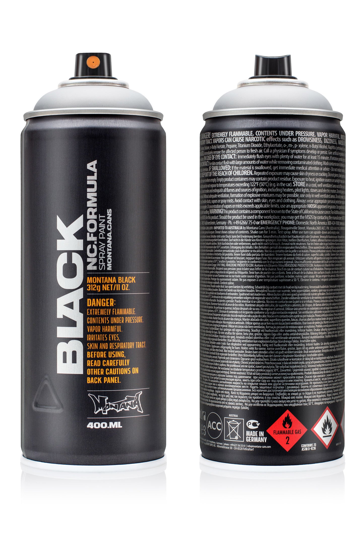 Montana Black Sprey Boya 400ml Outline Silver BLK OUT. SLV.