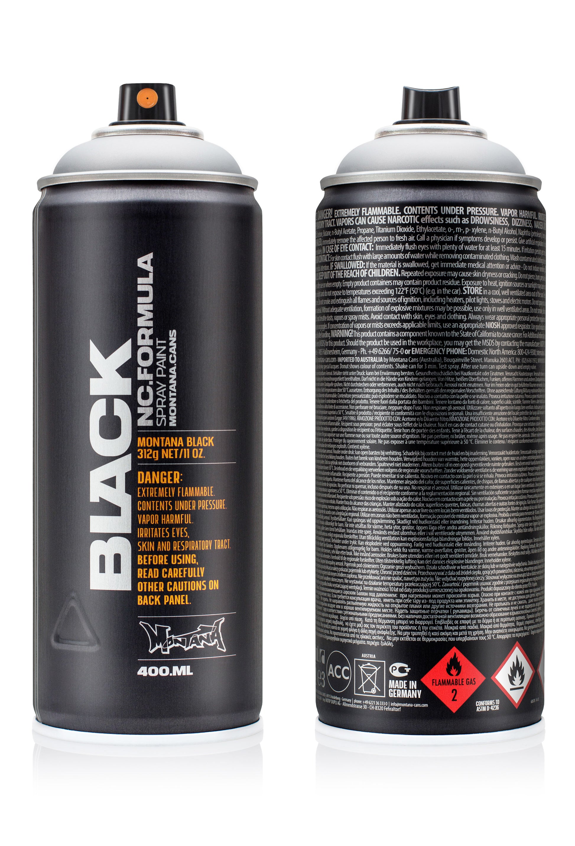 Montana Black Sprey Boya 400ml Outline Silver BLK OUT. SLV.