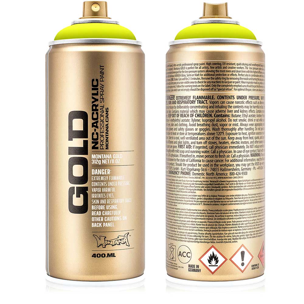 Montana Gold Akrilik Sprey Boya 400ml Flash Yellow (Fluo) F1000