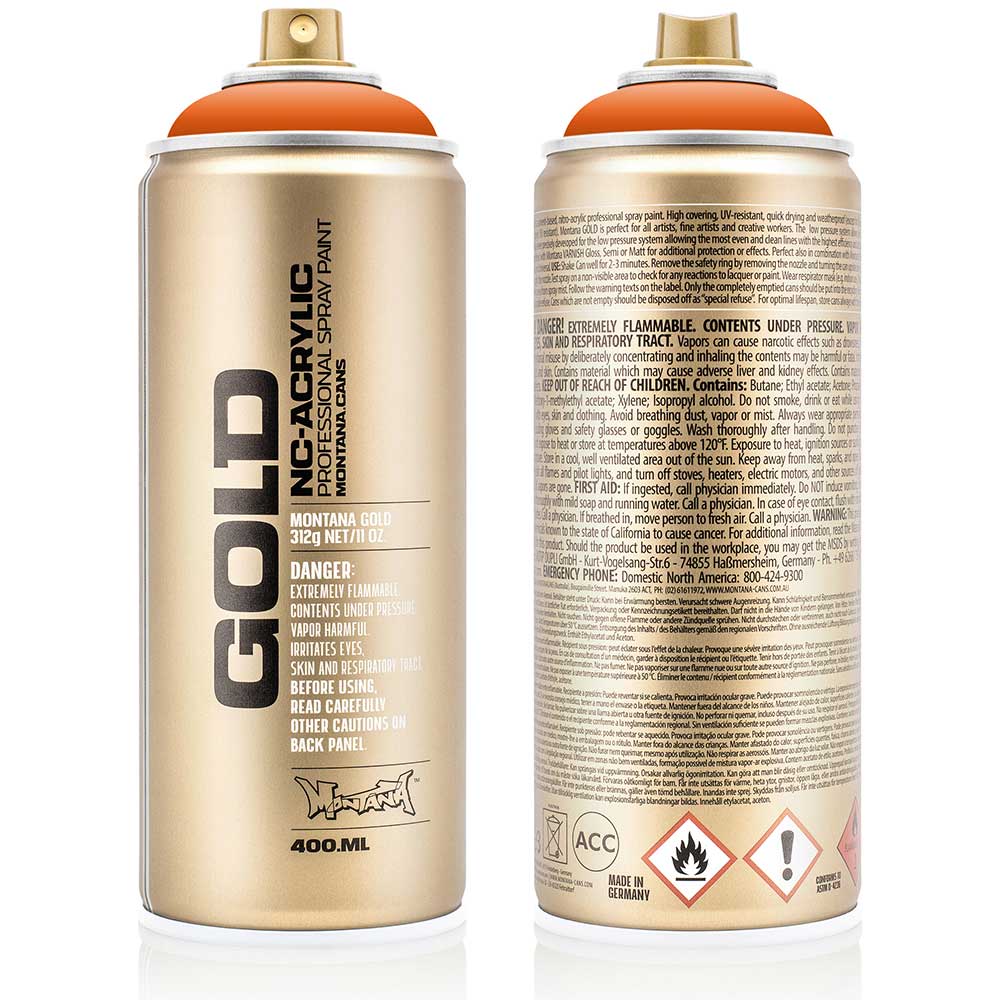 Montana Gold Akrilik Sprey Boya 400ml Pure Orange 2080