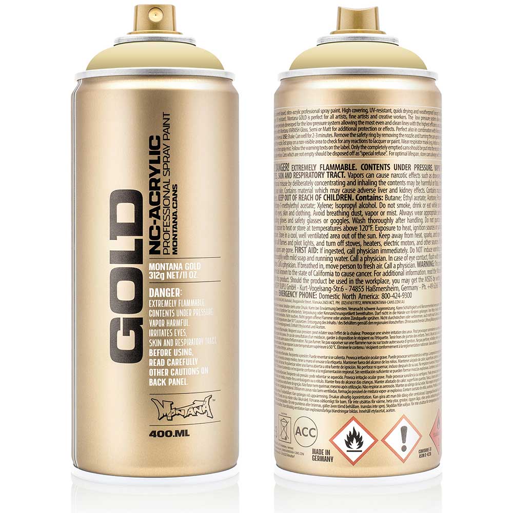 Montana Gold Akrilik Sprey Boya 400ml Sahara Yellow 8010